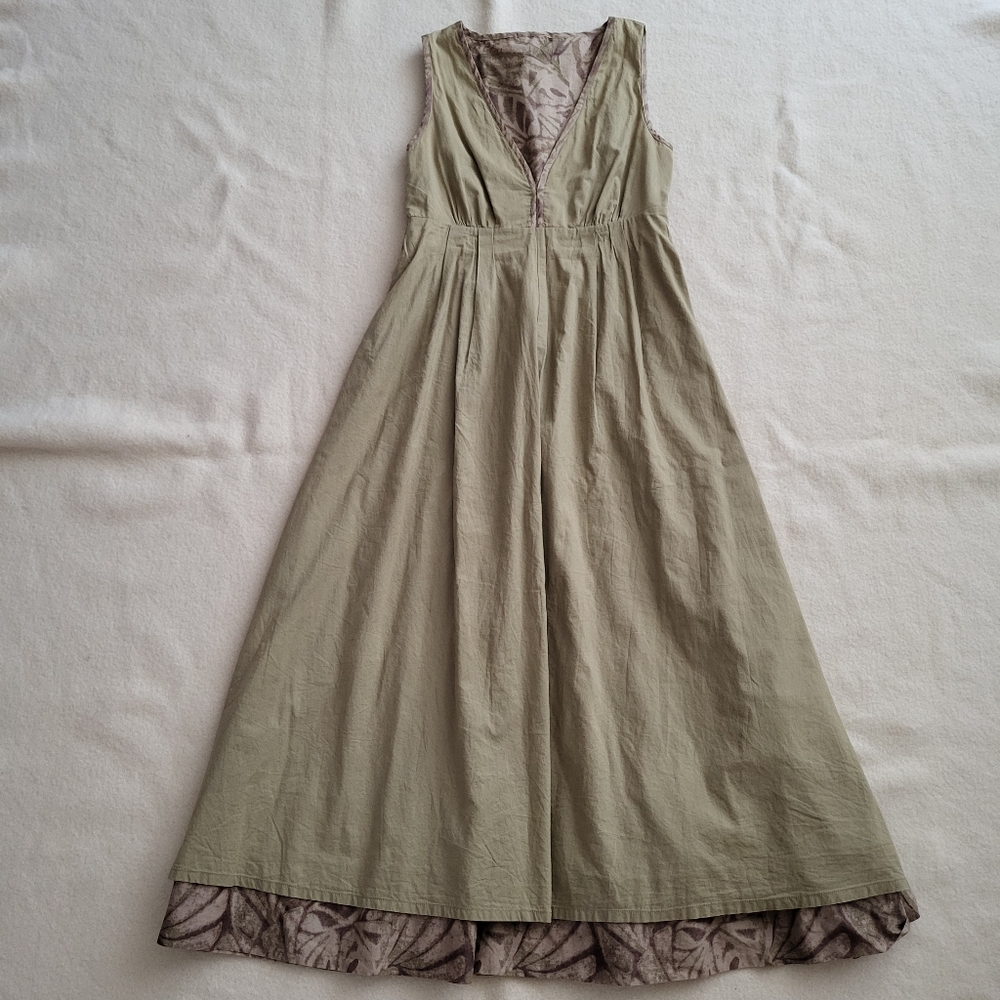 Sundance Maxi Dress Women's Size 8 Brown Fall Floral 100% Cotton Lined - Picture 15 of 16
